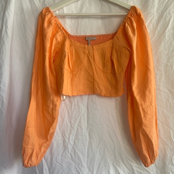 Revolve Woven Bustier Top in Cantaloupe BCBGENERATION Size XS - Picture 3 of 12